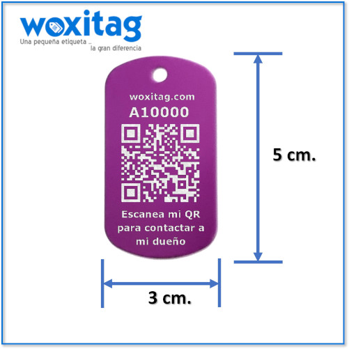 Placa de identificación con código QR para mascotas extraviadas - Imagen 2
